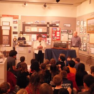 Museum Docent with school group