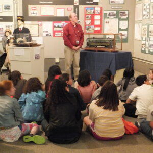 Museum Docent with school group