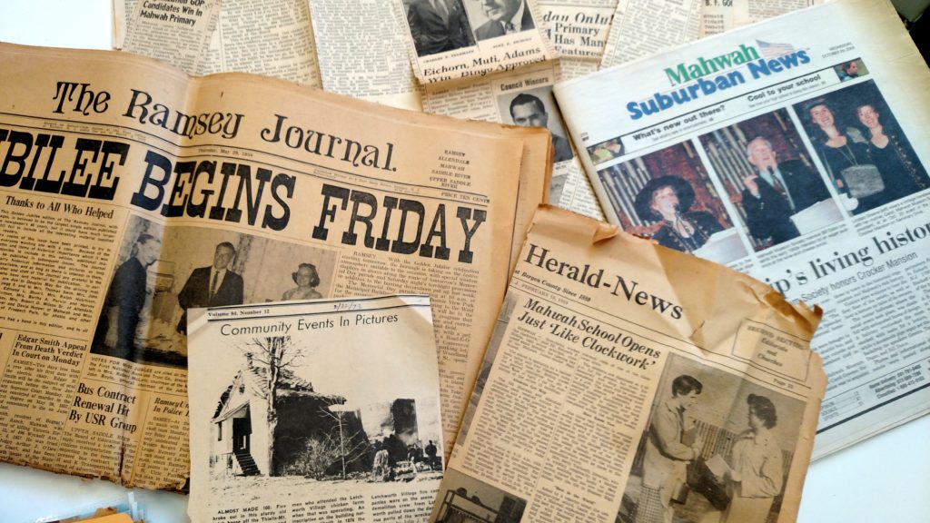 Newspapers – Mahwah Museum